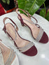 Rhinestone Decor Bridals Thick Heels